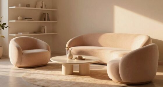 curved furniture creates warmth