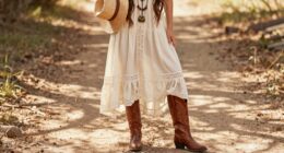 elegant boho boot styling
