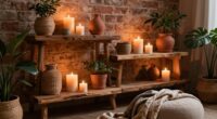 elegant boho candle decor