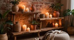 elegant boho candle decor