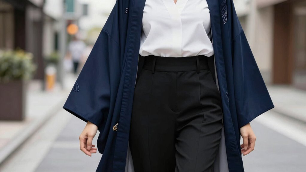 elegant casual kimono styling