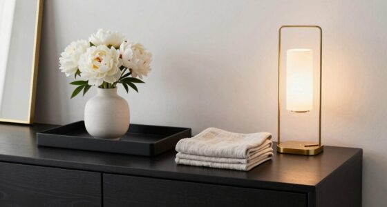 elegant clutter free dresser styling