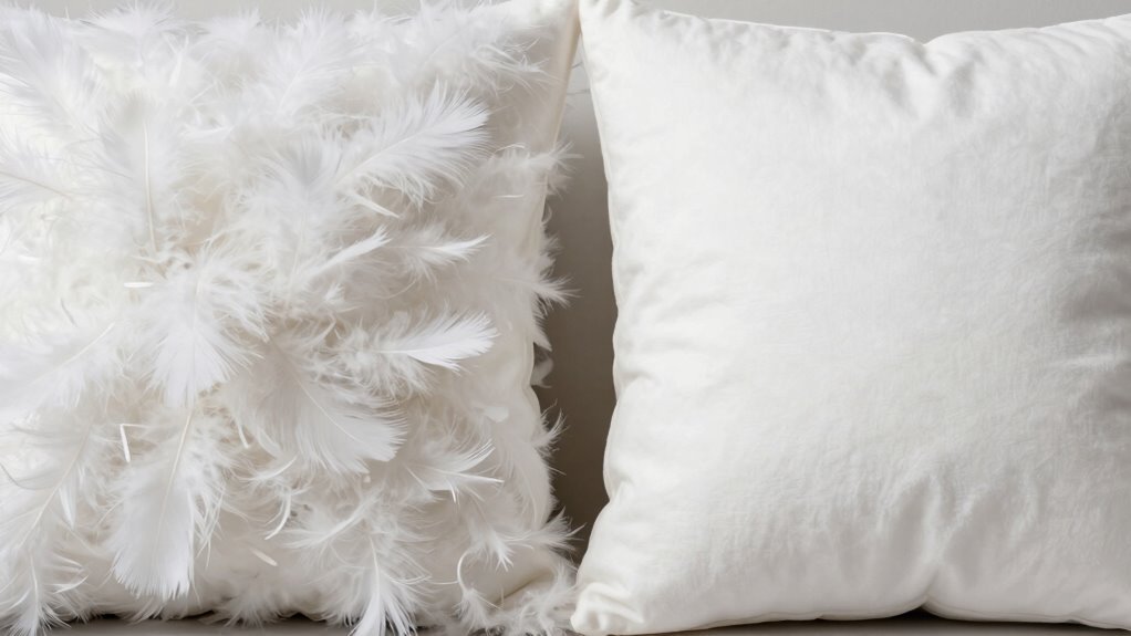feather vs polyester comparisons