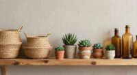 flat shelves boho styling