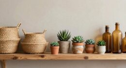 flat shelves boho styling