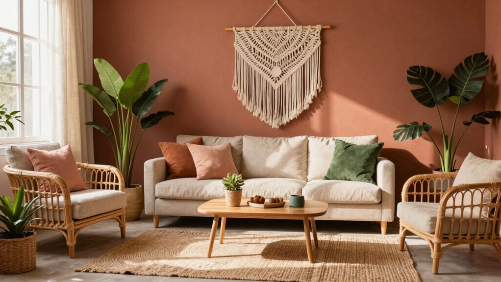 harmonious earthy boho tones