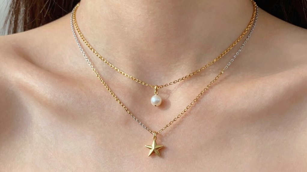 intentional layered necklace styling