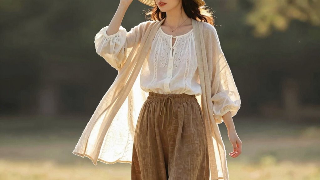 lightweight breathable layered boho