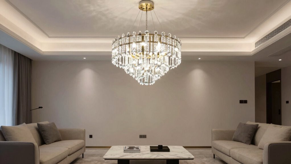 matching chandelier to proportions