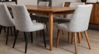 mixing upholstered and wood