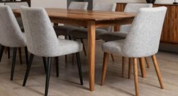 mixing upholstered and wood