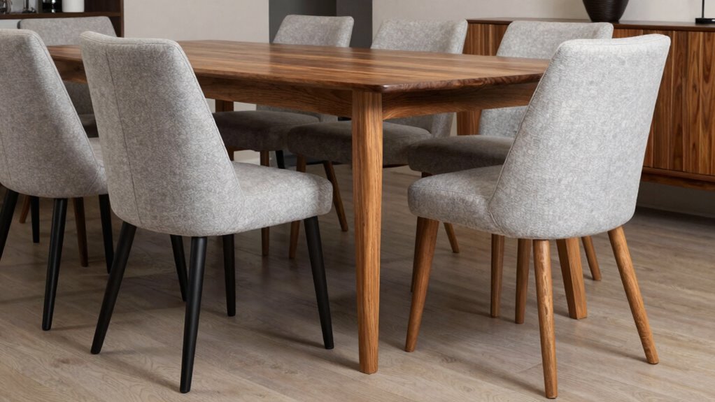 mixing upholstered and wood