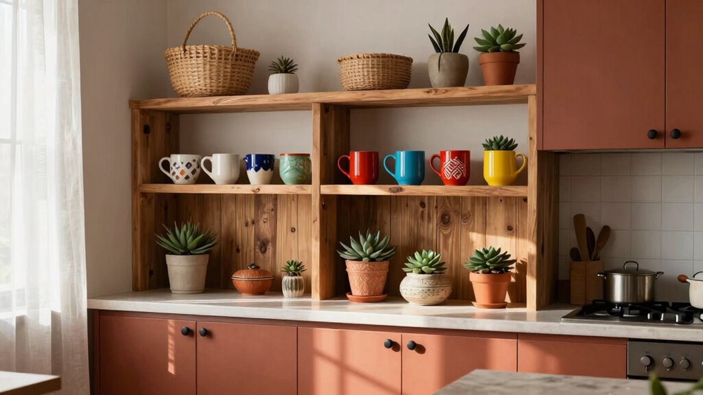 open shelving showcases personality