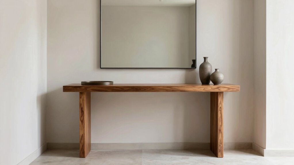 optimal console table sizing