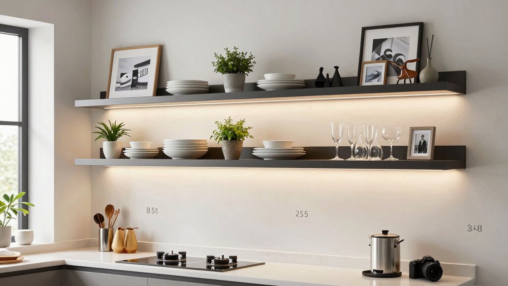 optimal floating shelf placement