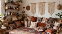 overcrowded boho decor