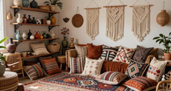 overcrowded boho decor