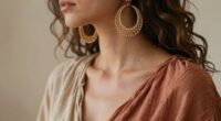 pair statement earrings thoughtfully