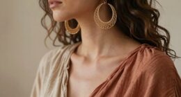 pair statement earrings thoughtfully