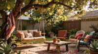 peaceful boho backyard design