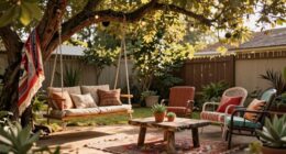 peaceful boho backyard design