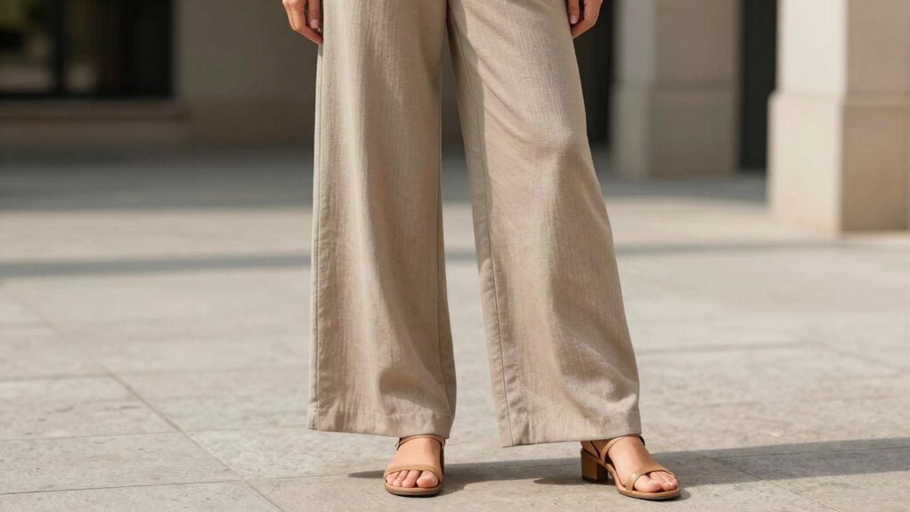 proportionate wide leg sandal pairing