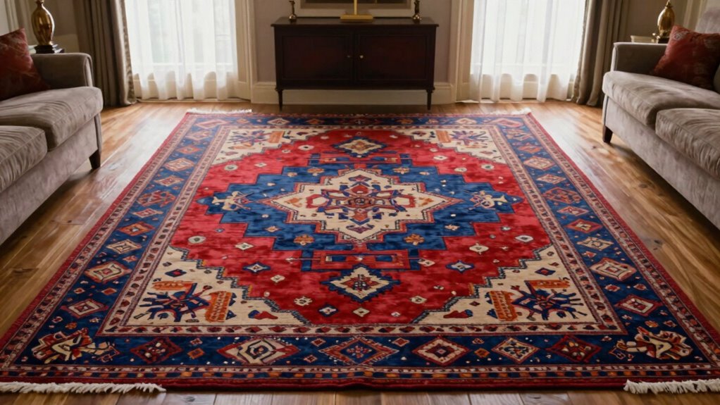 rug size enhances room balance