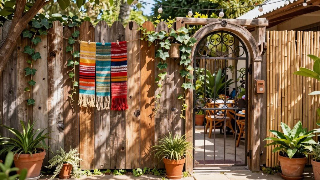 rustic boho outdoor privacy