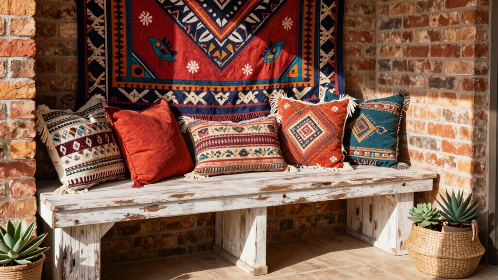 rustic textured boho seating