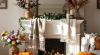seasonal boho mantel decor