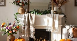 seasonal boho mantel decor