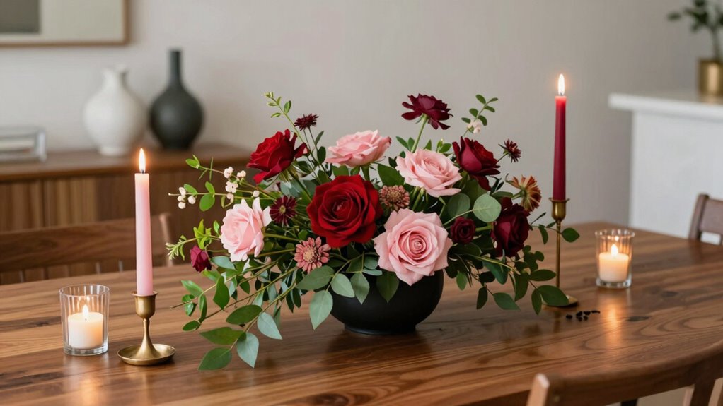 seasonal colorful balanced centerpiece