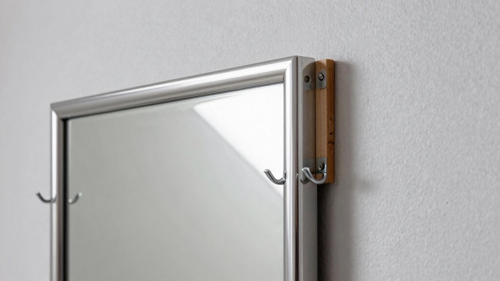 secure heavy mirror installation