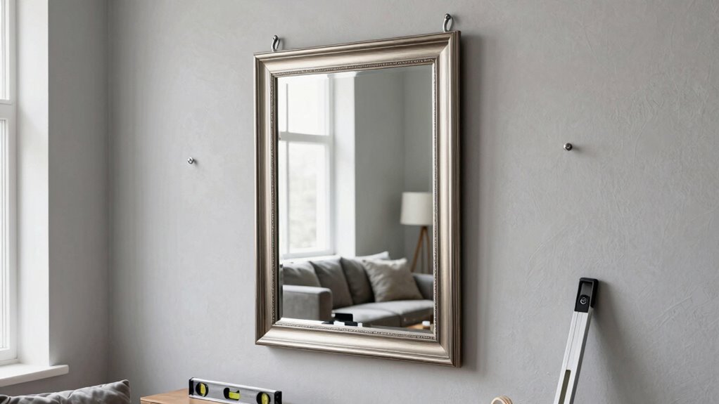 securely hang heavy mirror