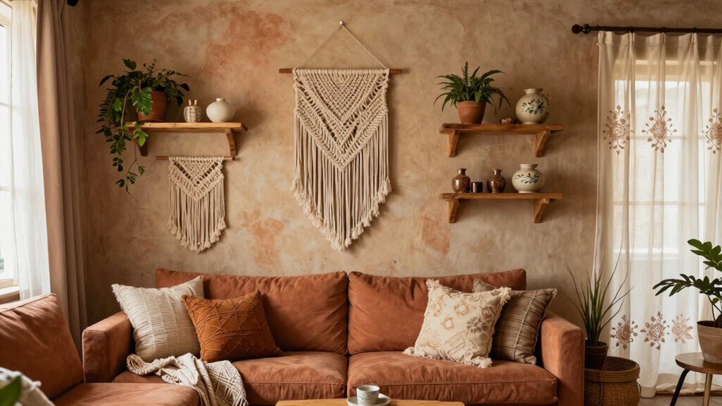 selecting cozy boho wall finishes