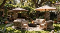 shade focused patio design
