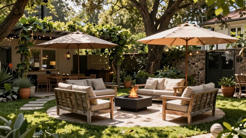 shade focused patio design