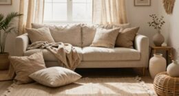 soft contrast enhances boho interiors