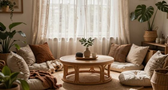 soft curved boho decor