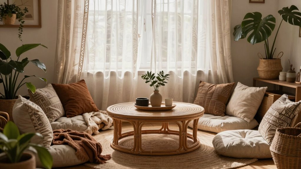 soft curved boho decor