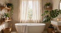 spa inspired boho bathroom upgrade