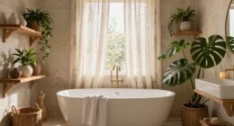 spa inspired boho bathroom upgrade
