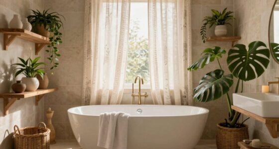 spa inspired boho bathroom upgrade