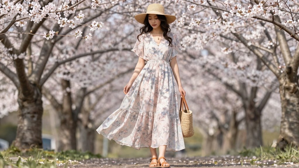 spring maxi dress styling