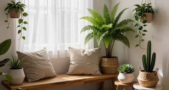 stylish indoor plant display