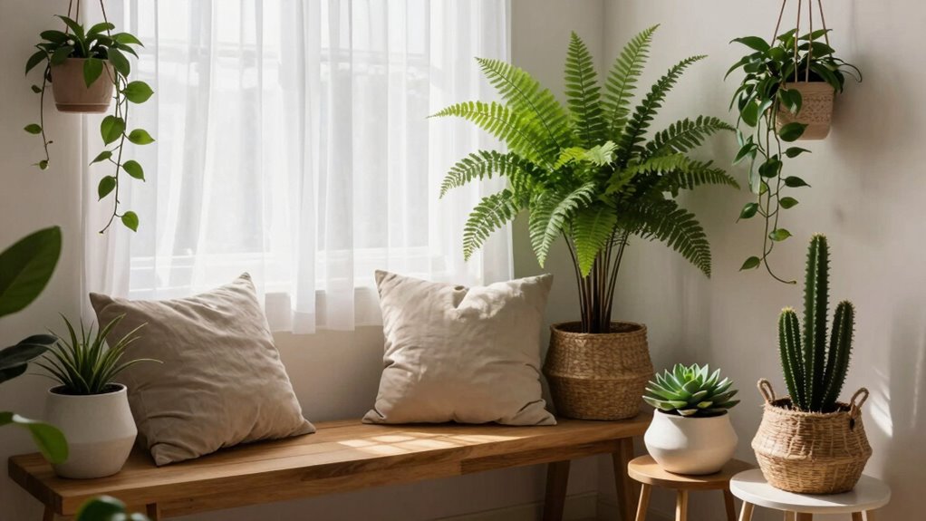 stylish indoor plant display