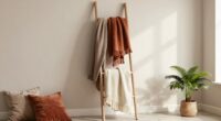stylish natural blanket display