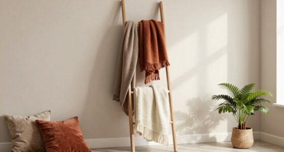stylish natural blanket display