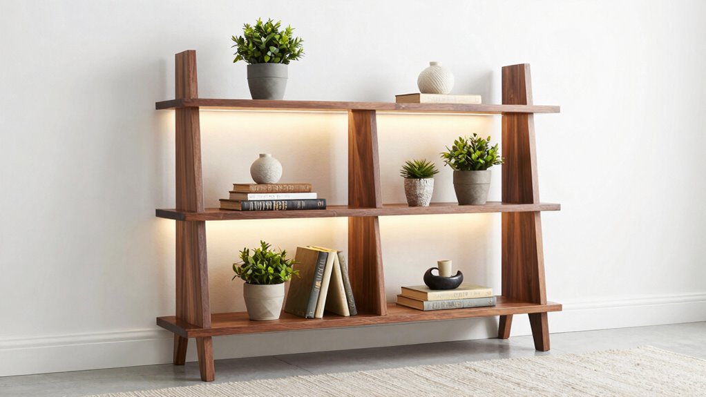 stylish permanent ladder shelf