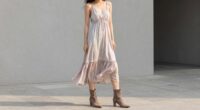 stylish suede dress pairing